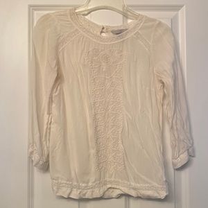 Size 6, H&M off-white shirt with detail, excellent condition